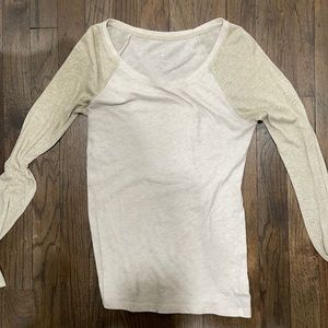 Cream/gold sparkly long sleeve